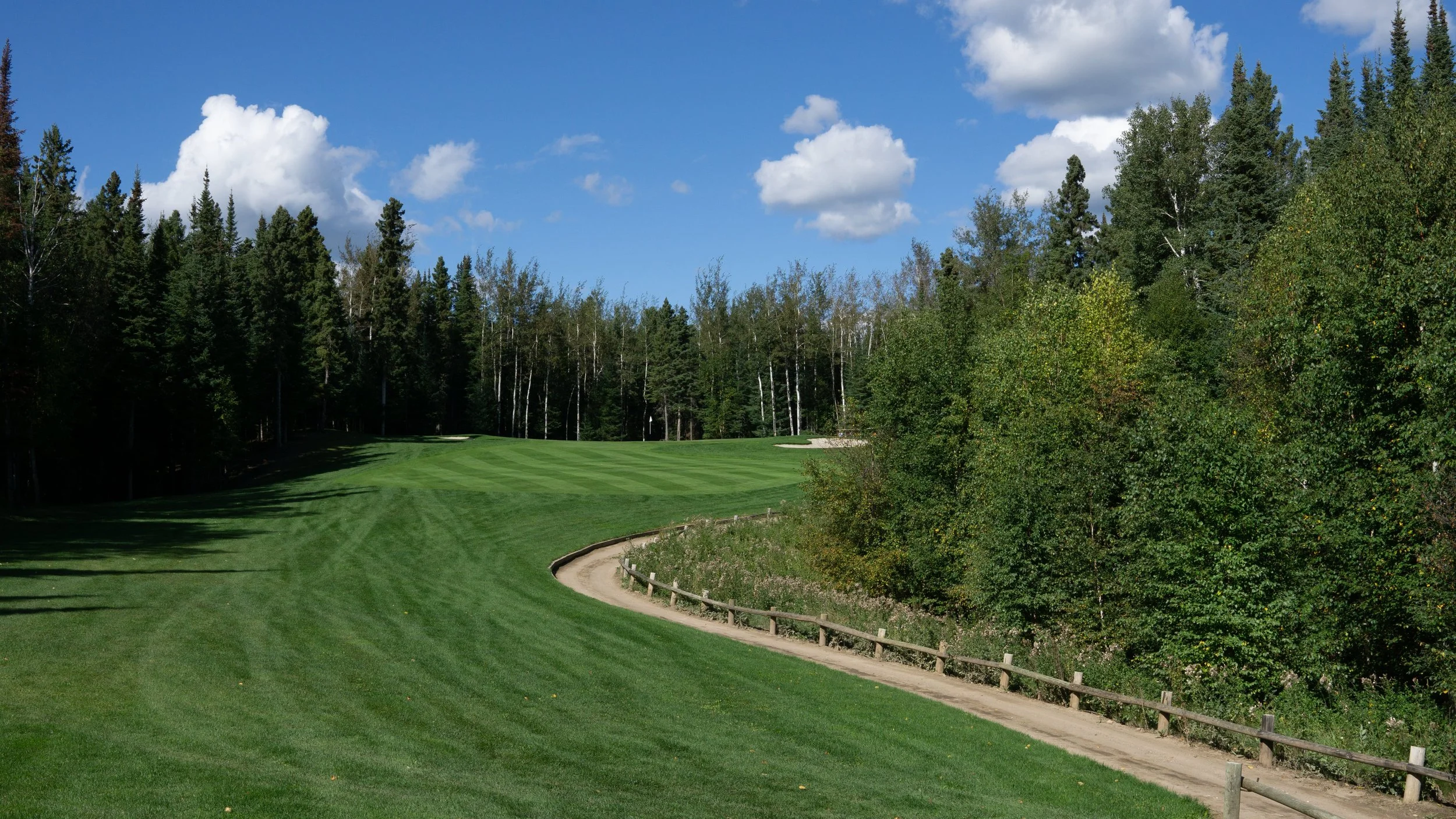 Golf course scenery at Elk Ridge Resort in Saskatchewan's boreal forest
