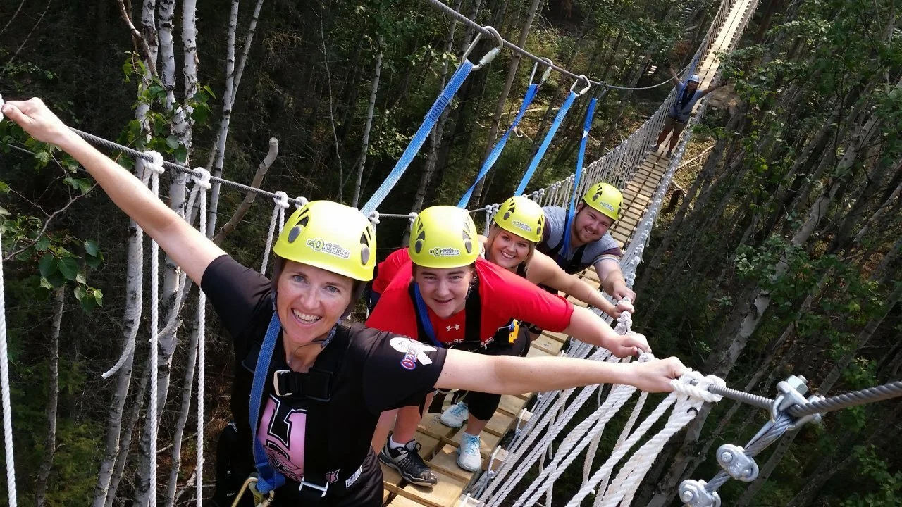 A zip line through the forest