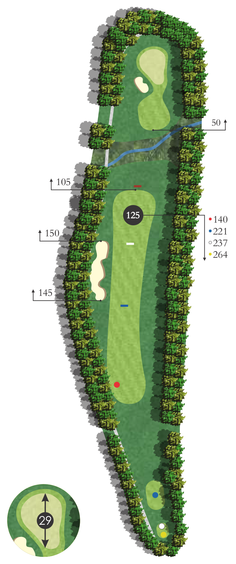 Flyover diagram of aspen hole 5