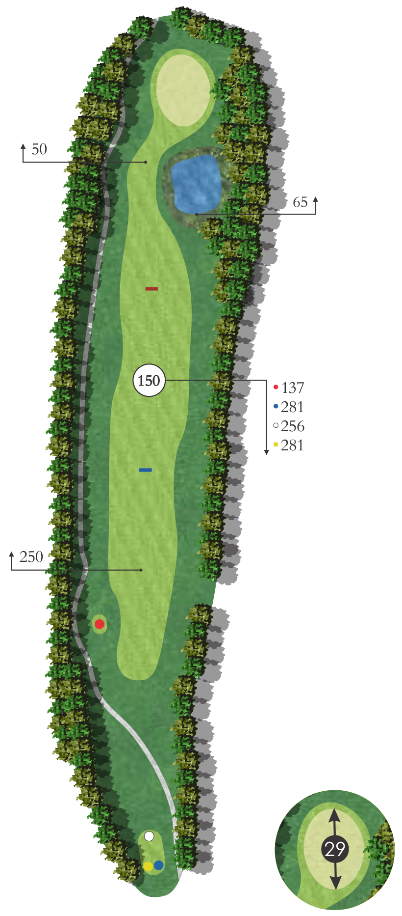 Flyover diagram of birch hole 4
