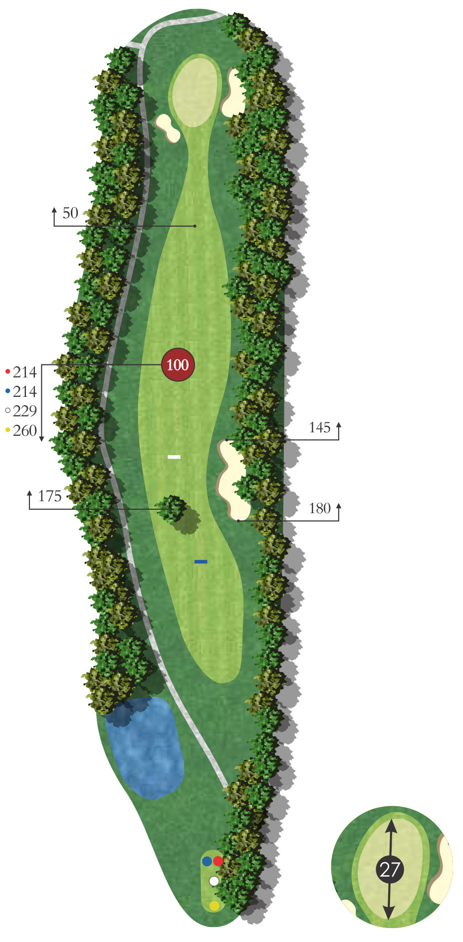 Flyover diagram of tamarack hole 1