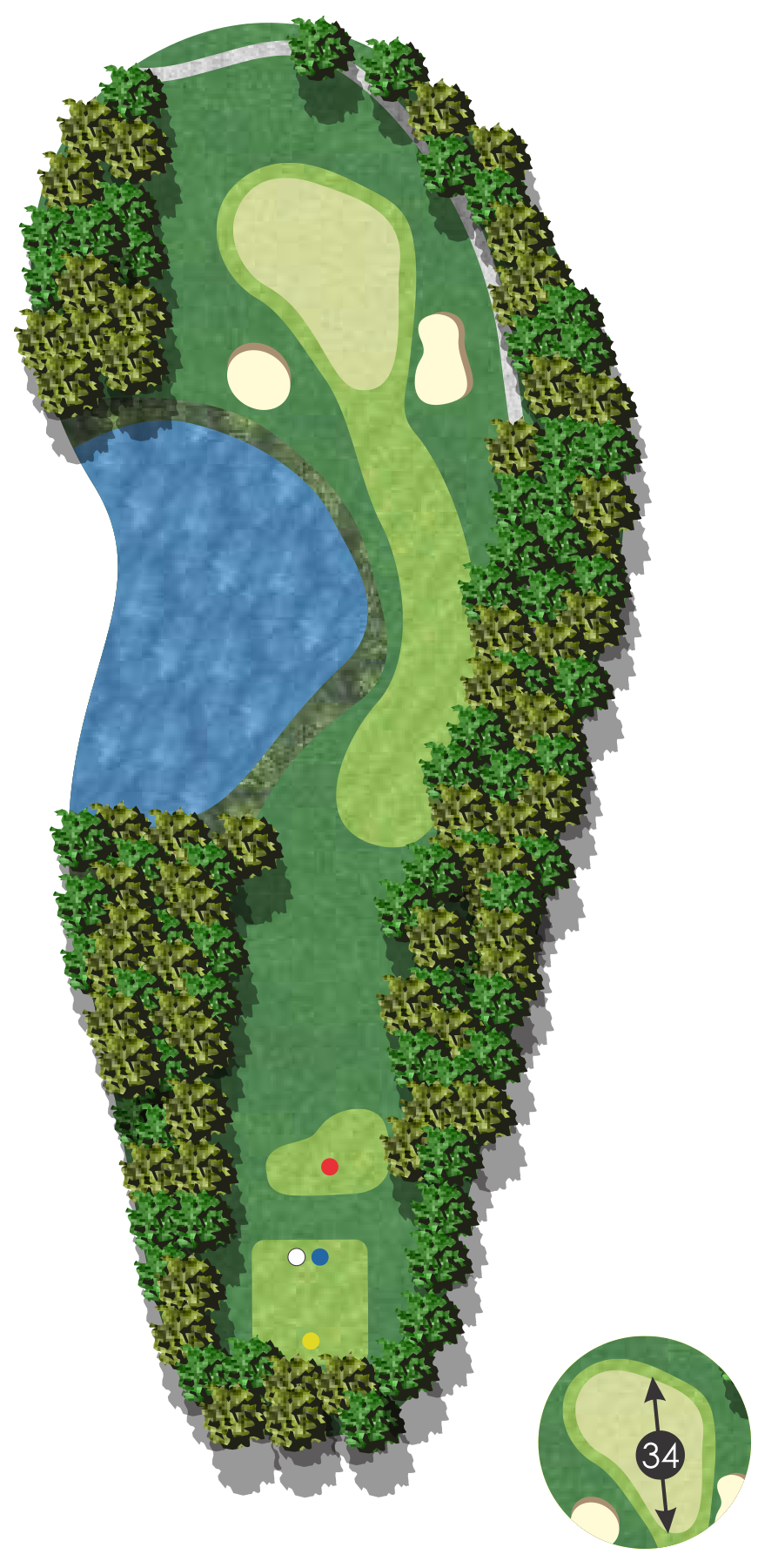 Flyover diagram of tamarack hole 2