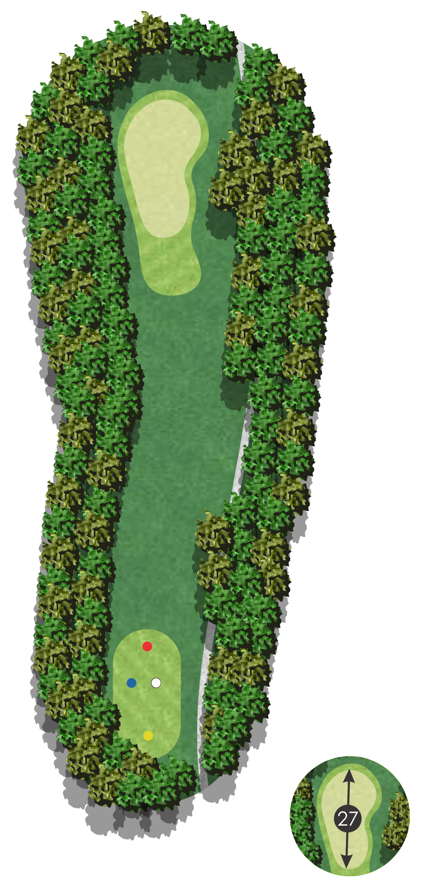 Flyover diagram of tamarack hole 9